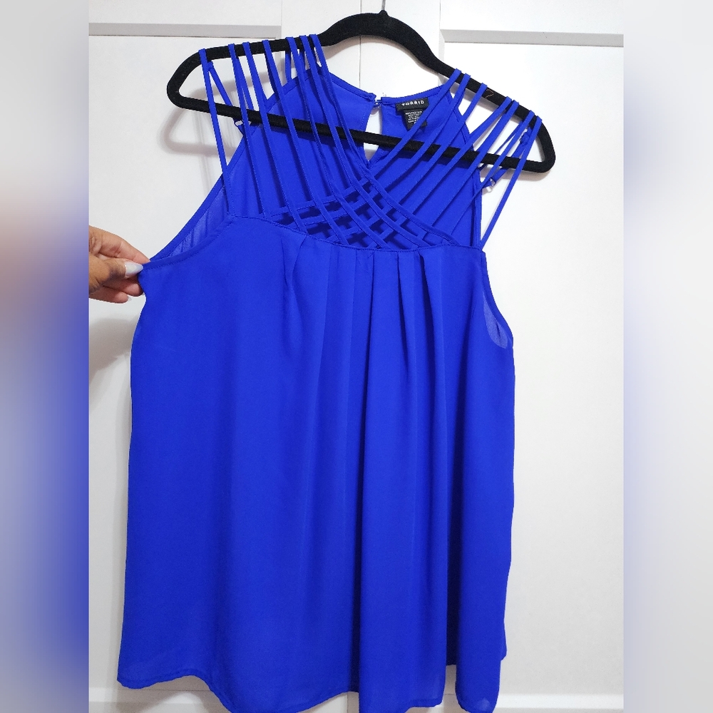 Torrid Royal Blue Strappy Tank Top